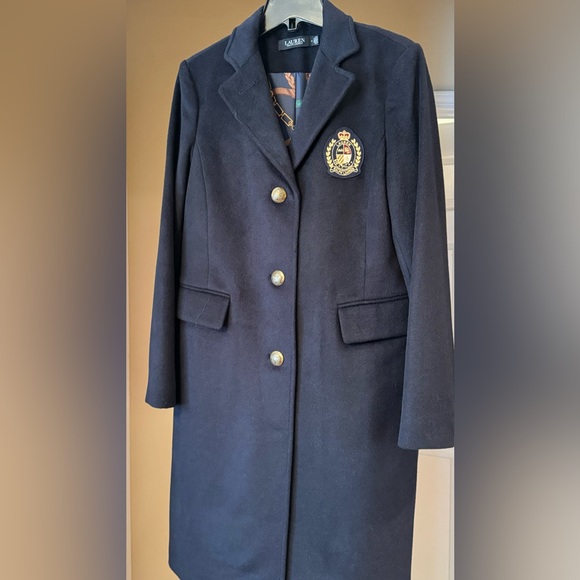 Lauren Ralph Lauren Jackets & Blazers - Lauren Ralph Lauren- Crest Wool Blend Coat- Royal Navy-SZ 4